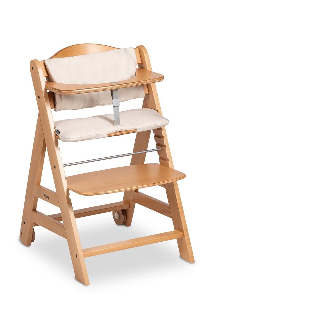 Kinderhochstuhl mitwachsend – bis 90 kg, mit Rädern & Essbrett