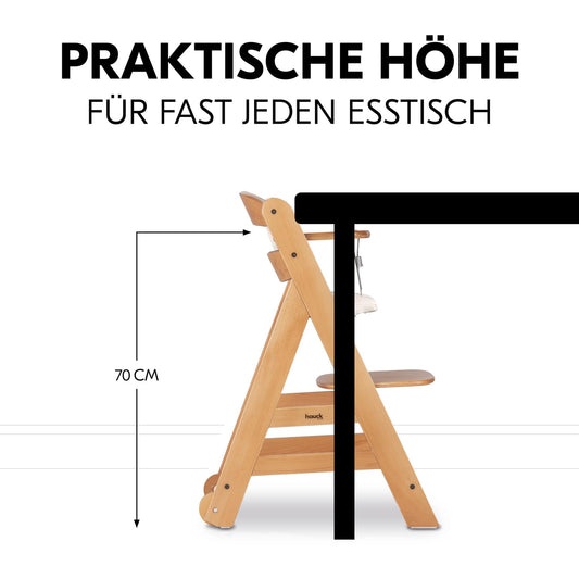 Kinderhochstuhl mitwachsend – bis 90 kg, mit Rädern & Essbrett