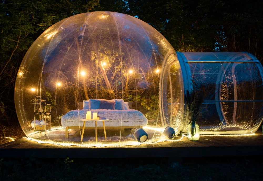 stay in a bubble tent